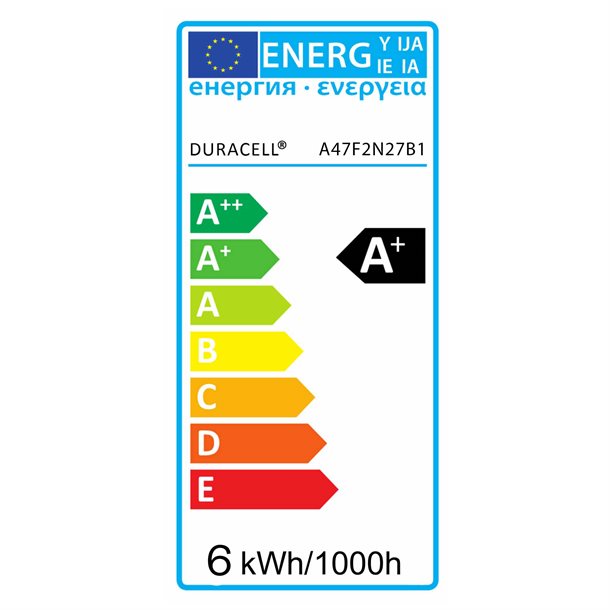 Duracell® LED-pære E27 470 lumen A47F2N27B1